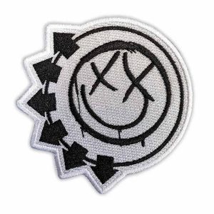 Blink 182 - Black Six-Arrow Smile Woven Patch