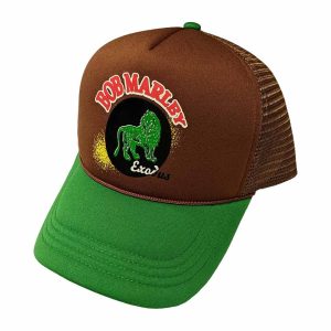Bob Marley - Exodus Lion Brown Green Caps