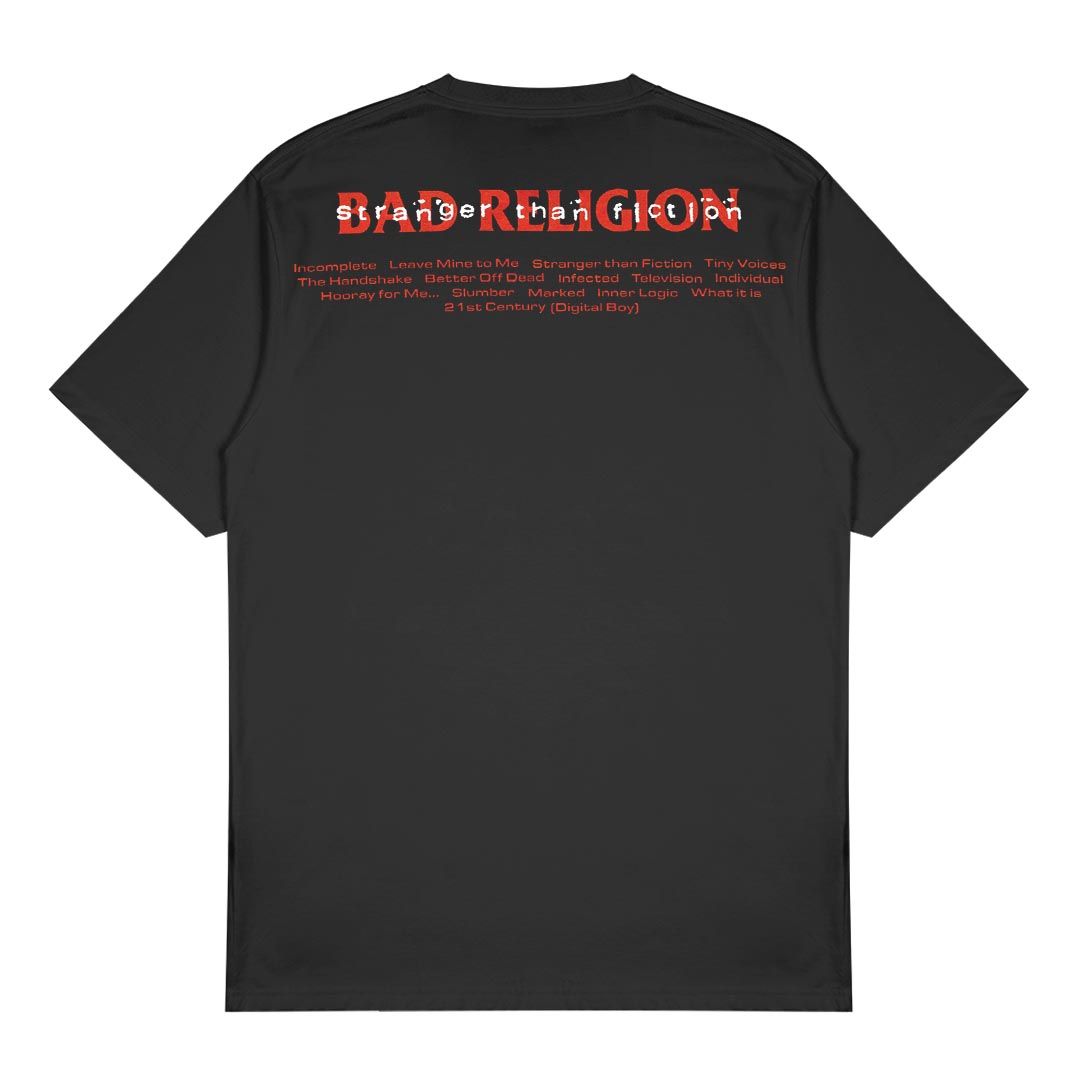 Bad Religion - Stranger Than Fiction Collage Tracklist Black