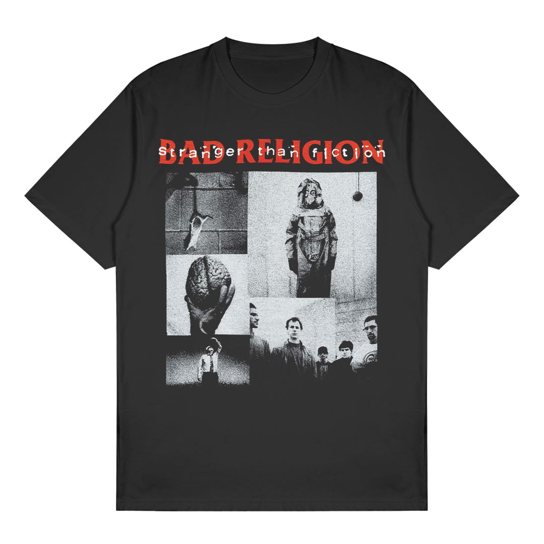 Bad Religion - Stranger Than Fiction Collage Tracklist Black