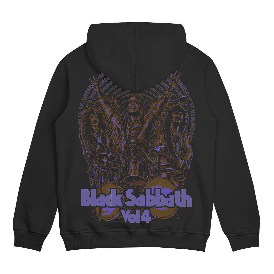 Black Sabbath - Vol. 4 Purple Hoodie Black
