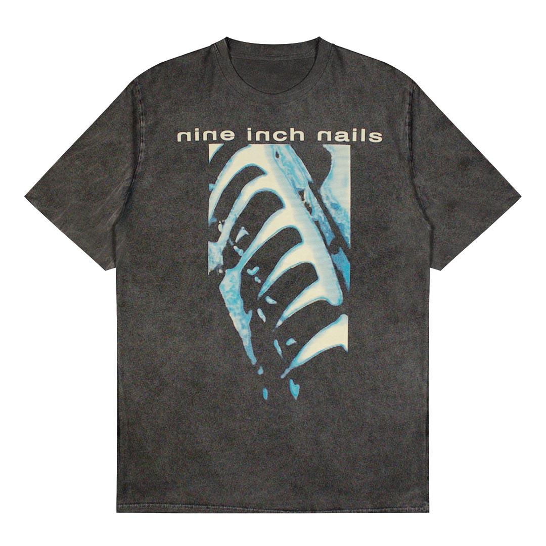 Nine Inch Nails - Logo Stone Wash Charcoal