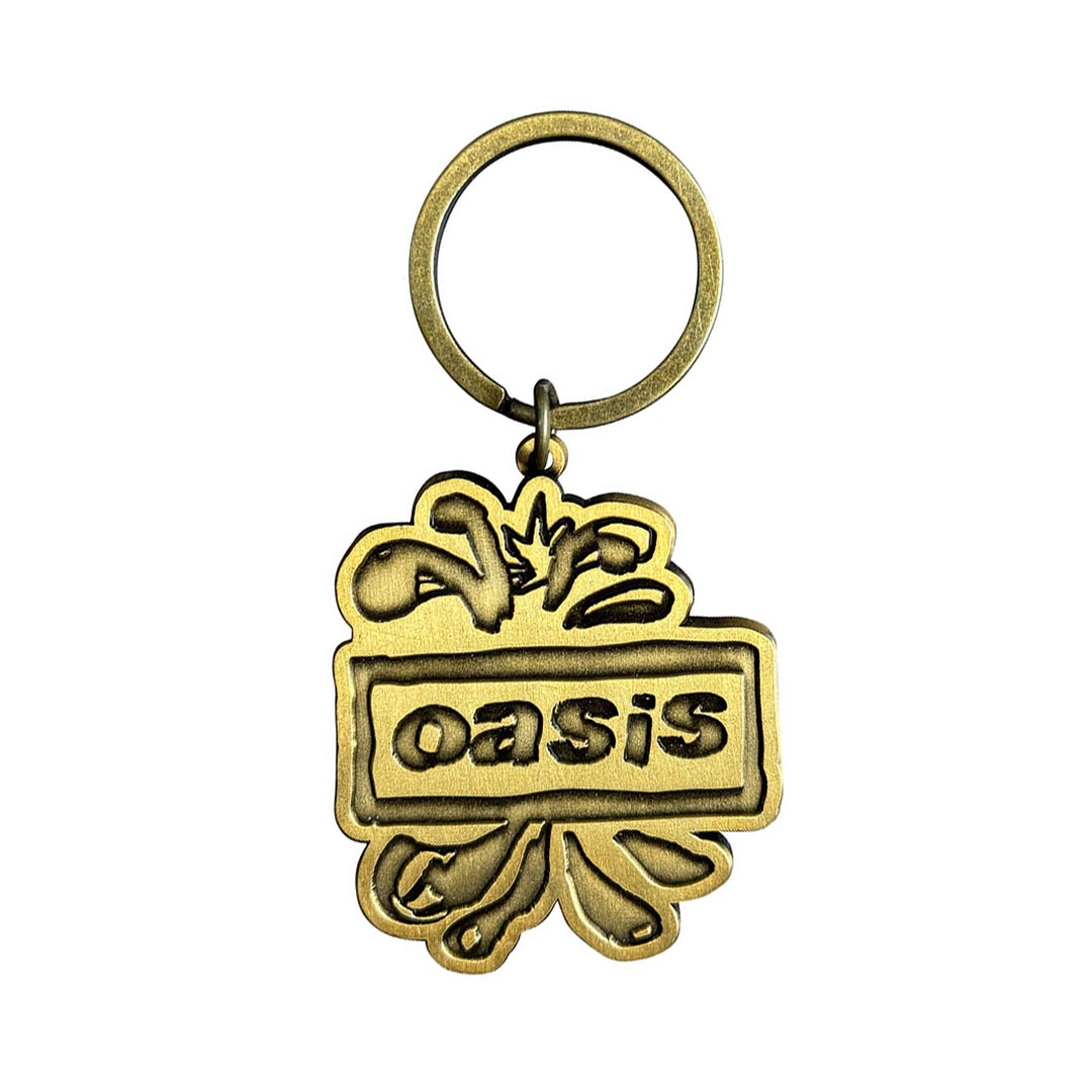 Oasis - Gold Logo Splat Keychain